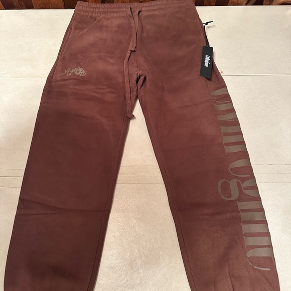 Civil Regime Brown Sweatpants with Logo - Picture 1 of 4